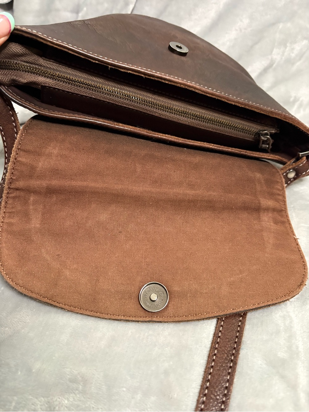 Vintage Italian Artisan Brown Woven Flap Leather Crossbody Bag - Picture 8 of 10